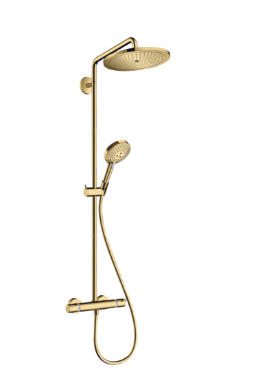 Hansgrohe Croma Select AIR 280 Showerpipe i poleret guld (PVD)